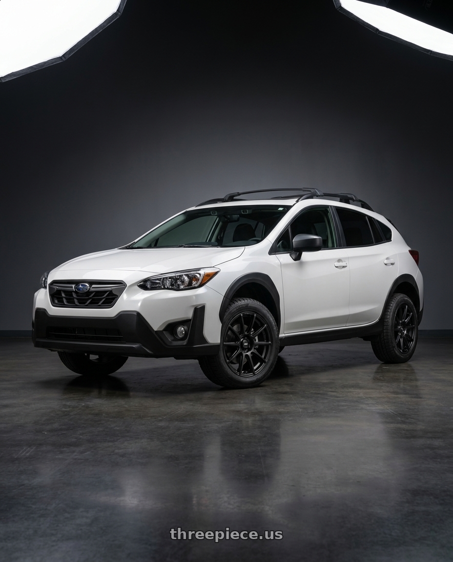 2022 Subaru Crosstrek Sport with Konig Control 5x100/5x114.3 18x8+45 Matte Black wheels