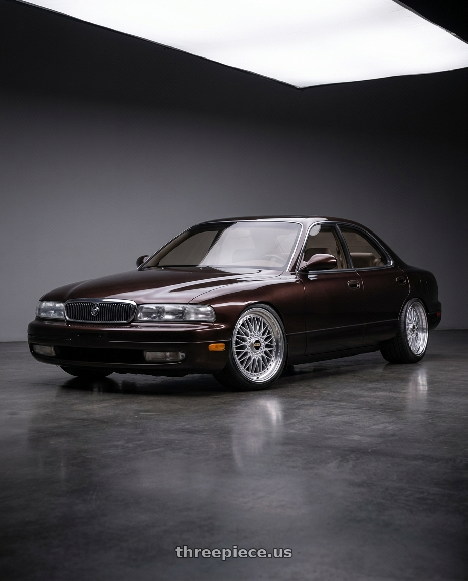 1992 mazda 929 with BBS Super 5x112 19x10 +40 Diamond Silver wheels