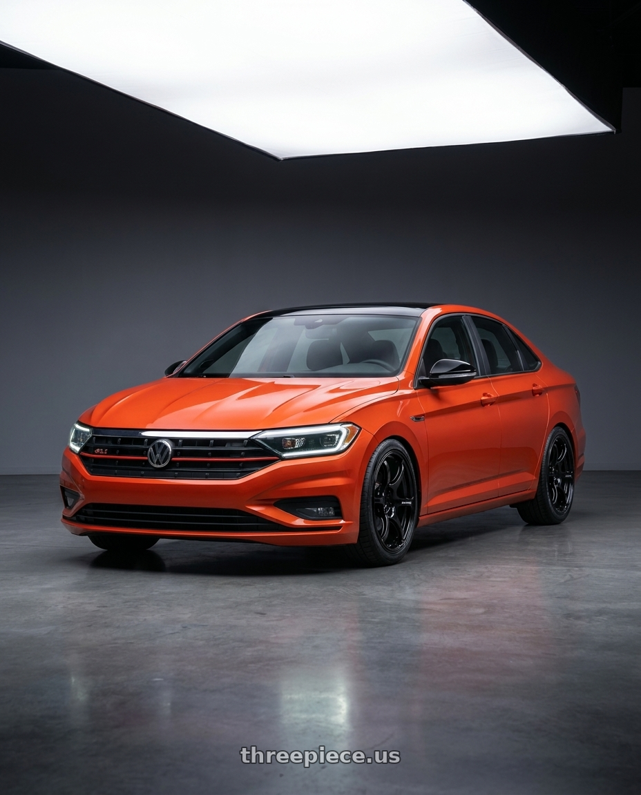 2023 Volkswagen Jetta GLI MK7 with Advan RGIII 5x112 18x8+42 Gloss Black wheels