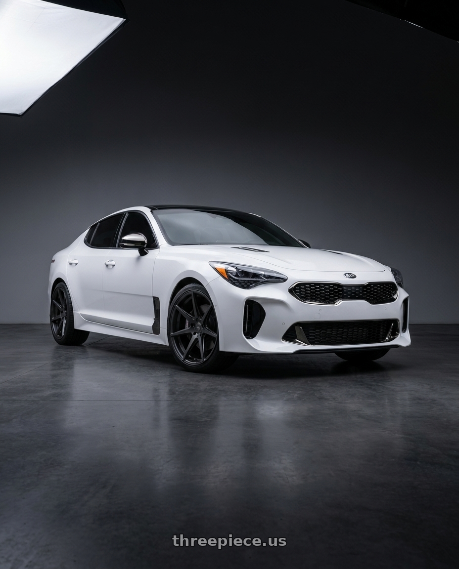 2019 kia stinger gt2 with Konig 37B Oversteer 5x114.3 19x8.5 +45 Gloss Black wheels