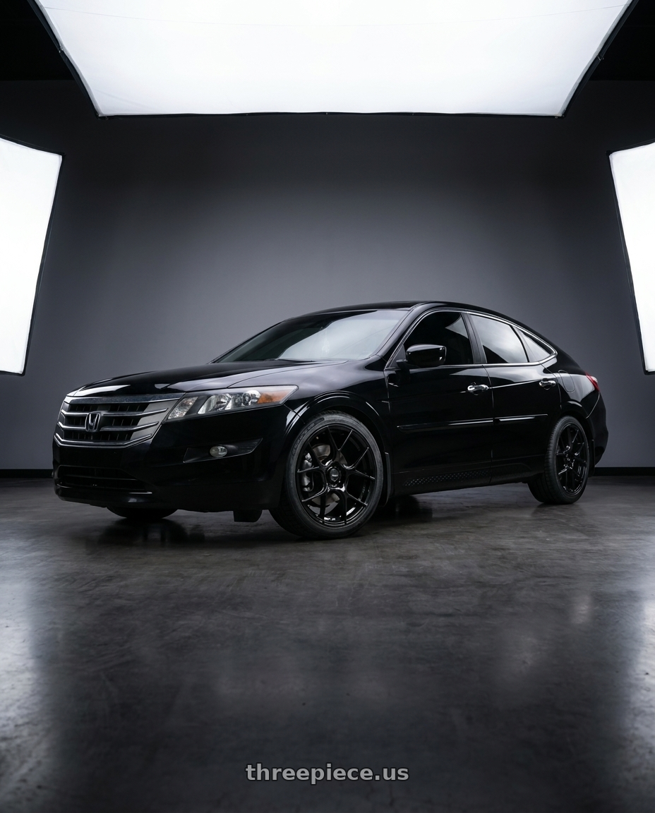 2010 honda crosstour with Konig 107GB Diverge 5x114.3 19x8.50 +43 Gloss Black wheels