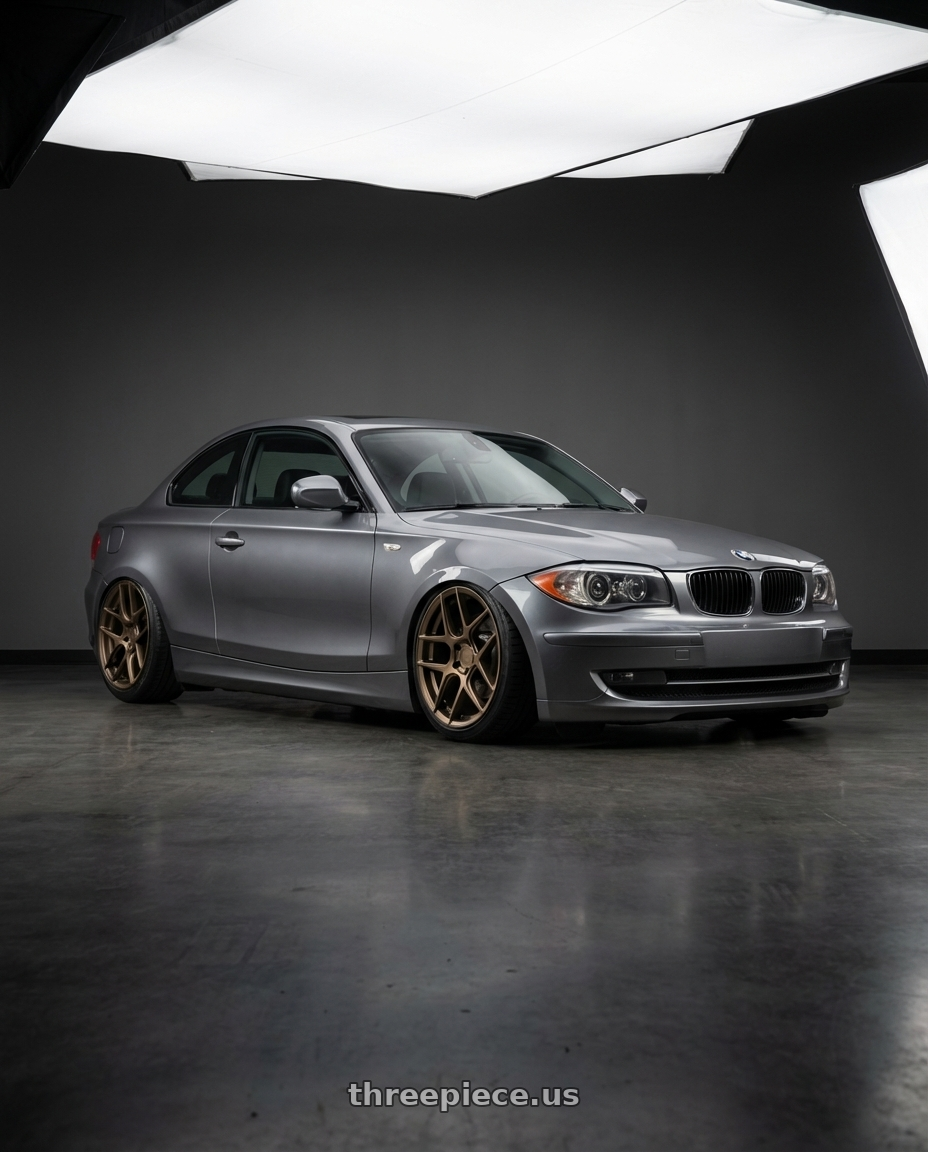 2012 BMW 1 Series E82 with Aodhan AFF2 5x120 19x8.5+35 Matte Bronze wheels