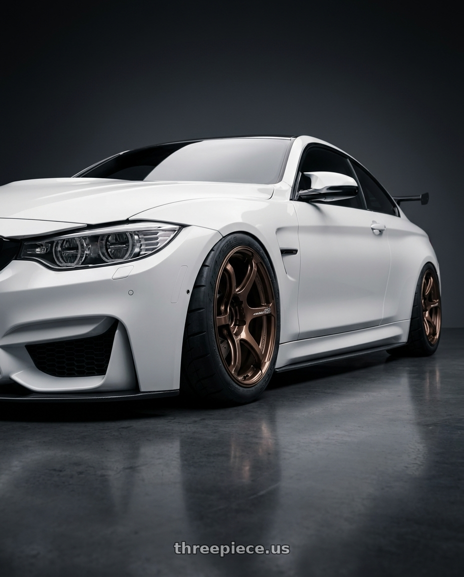 2016 BMW F82 M4 with Advan Racing RG-4 5x114.3 18x9.5 +45 RACING COPPER BRONZE wheels