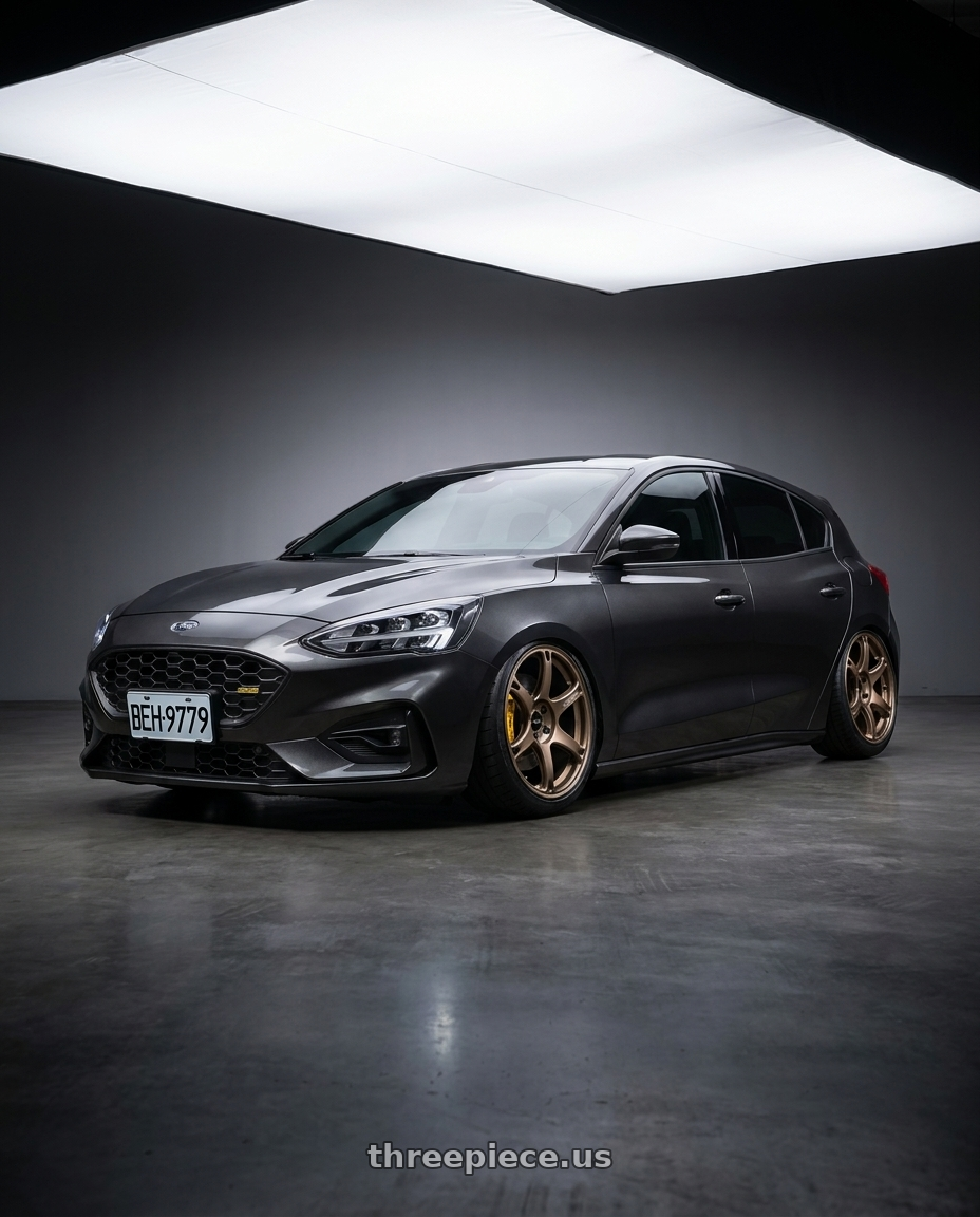 2019 Ford Focus  with Volk Racing TE037 6061 5x120 19x10.5 +22 BLAST BRONZE wheels