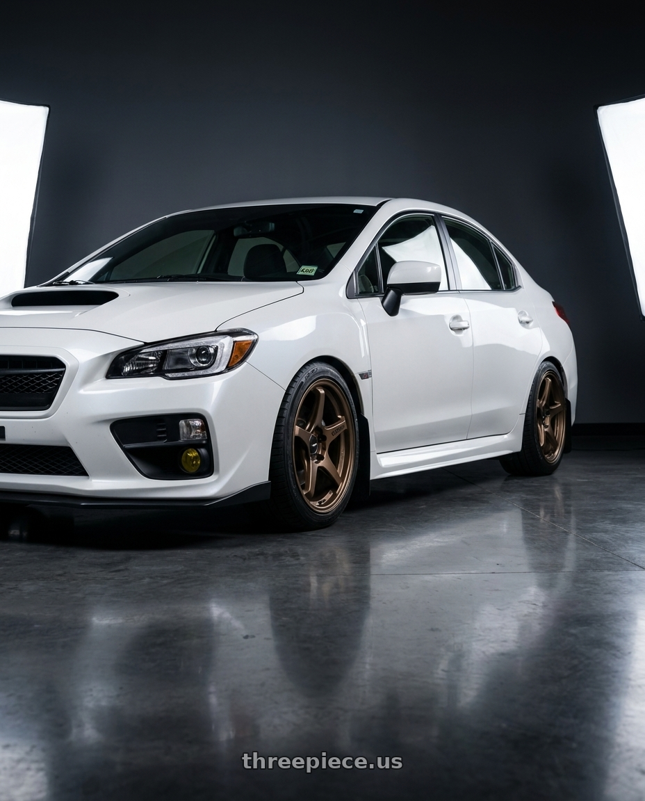 2017 subaru wrx crystal pearl with Enkei TS-5 5x114.3 18x8.5+38 Bronze wheels