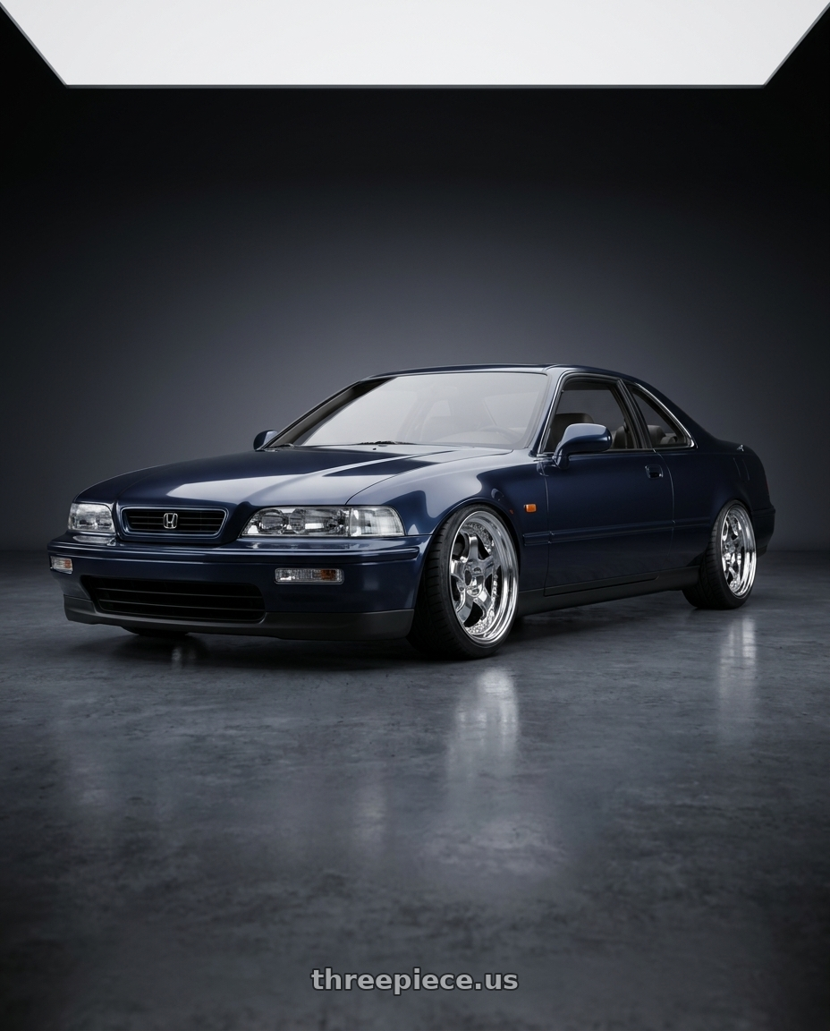 1993 honda legend coupe with Work Meister S1 3P wheels