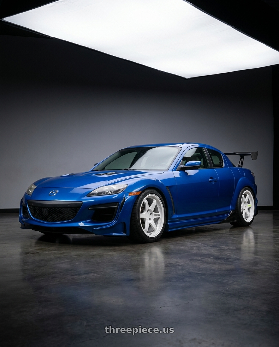 2005 Mazda RX8 with Volk Racing TE37SL 5x114.3 18x10.5 +22 DASH WHITE wheels