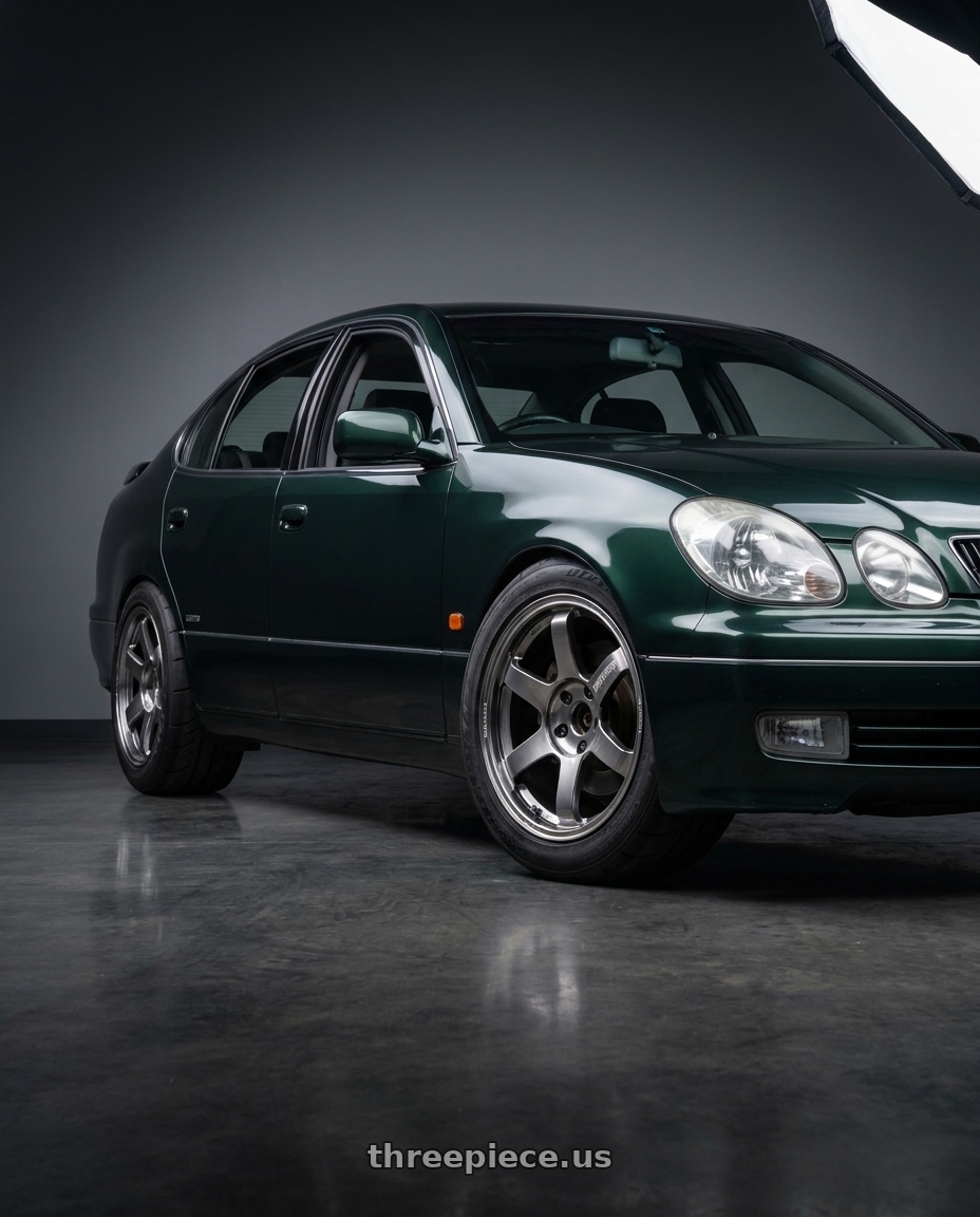 1998 toyota aristo with Volk Racing TE37 SAGA S-PLUS 5x114.3 18x9.5+38 Shining Light Metal wheels