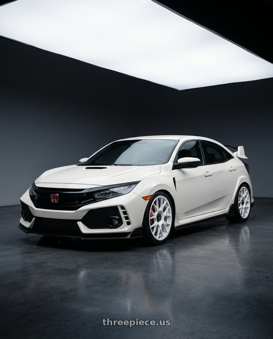 2017 Civic Type R with fifteen52 APEX 5x108 / 5x112 18x8.5 +45 RALLY WHITE (GLOSS WHITE) wheels
