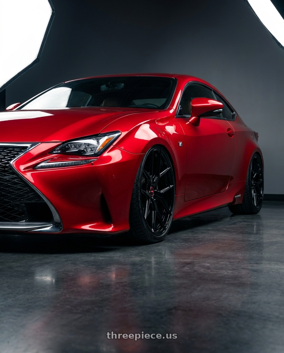 2018 Lexus RC F with Vossen HF-5 19x9.5 / 5x114.3 / ET40 / Deep Face / 73.1 - Gloss Black Wheel - HF5-9N63 wheels