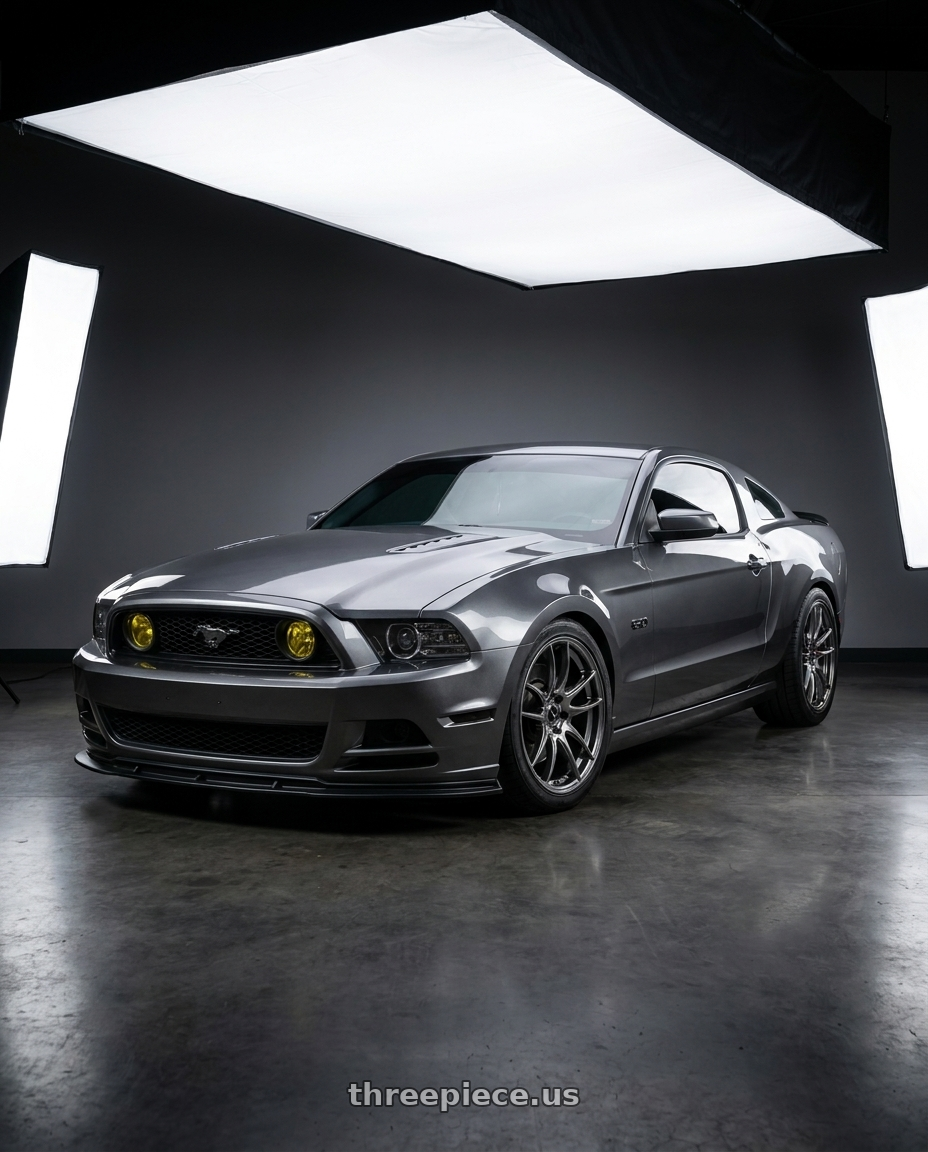 2014 Ford Mustang GT with Vors TR4 5x114.3 19x9.5  +35 Hyper Black wheels
