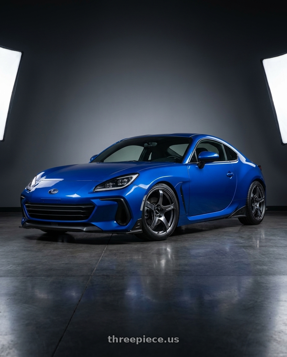 2025 subaru brz with Advan Racing TC4 5x120 18x9.5 +38 BLACK CHROME wheels