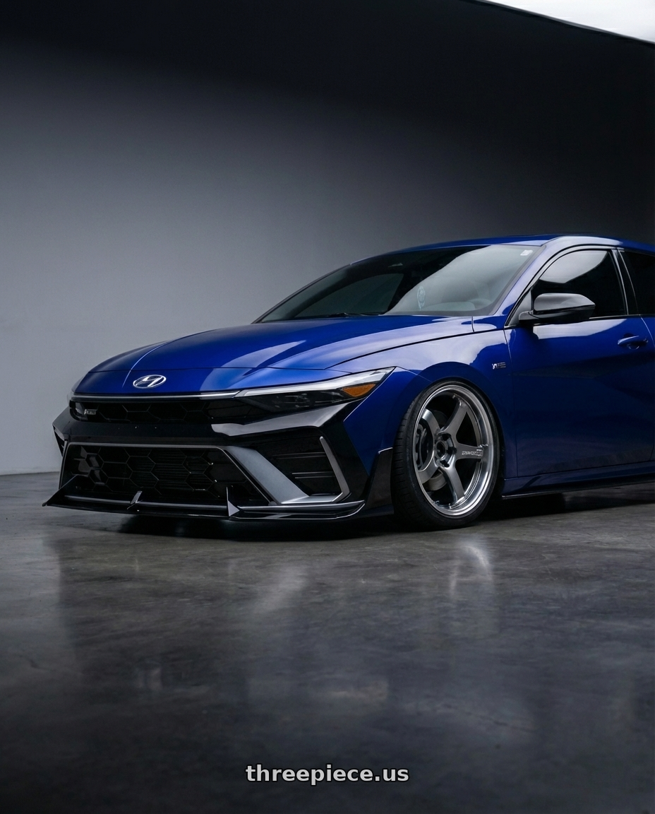 2025 Elantra N Line with Kansei K12H KNP 5X100 17x9 35 Hyper Silver wheels