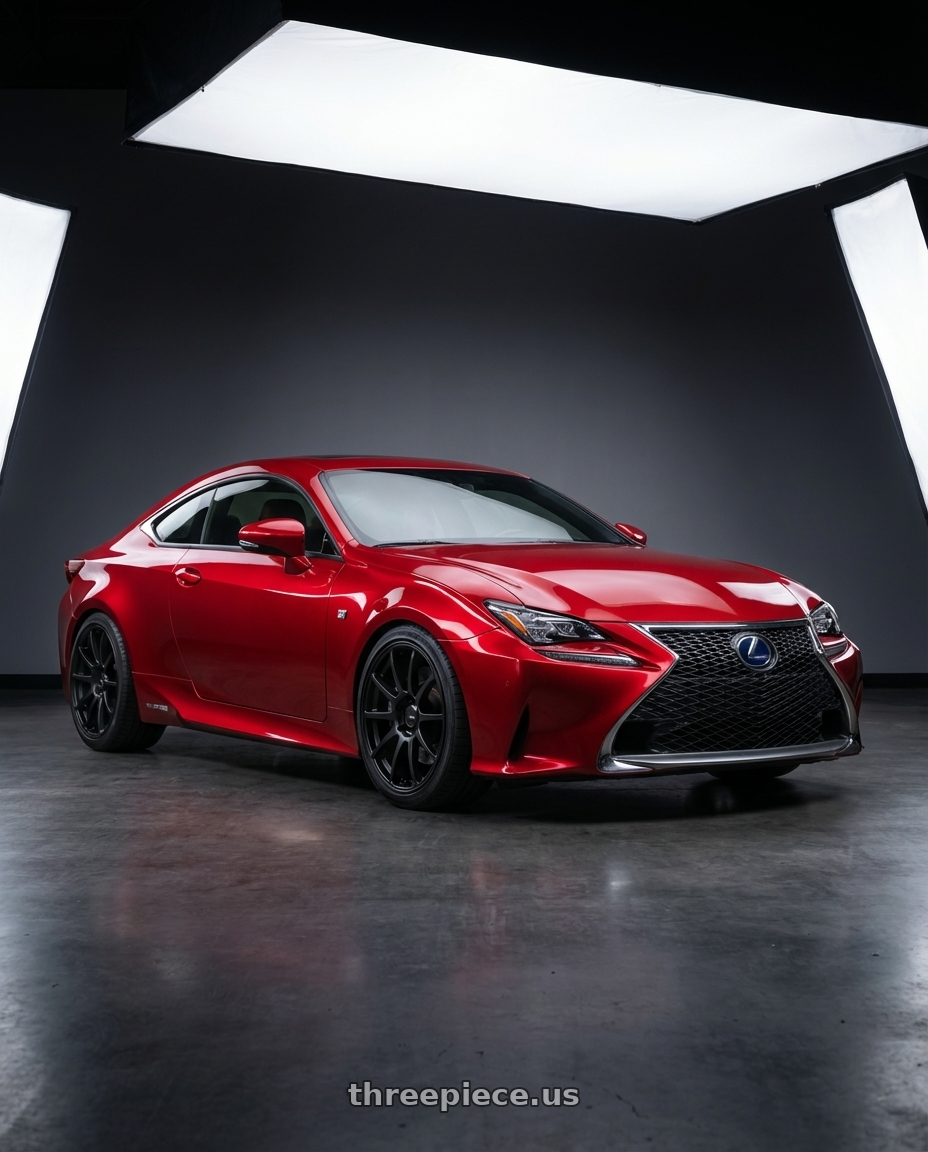 2018 Lexus RC F with Ssr Gtv02 5x114.3 19x8.5+38  FLAT BLACK wheels