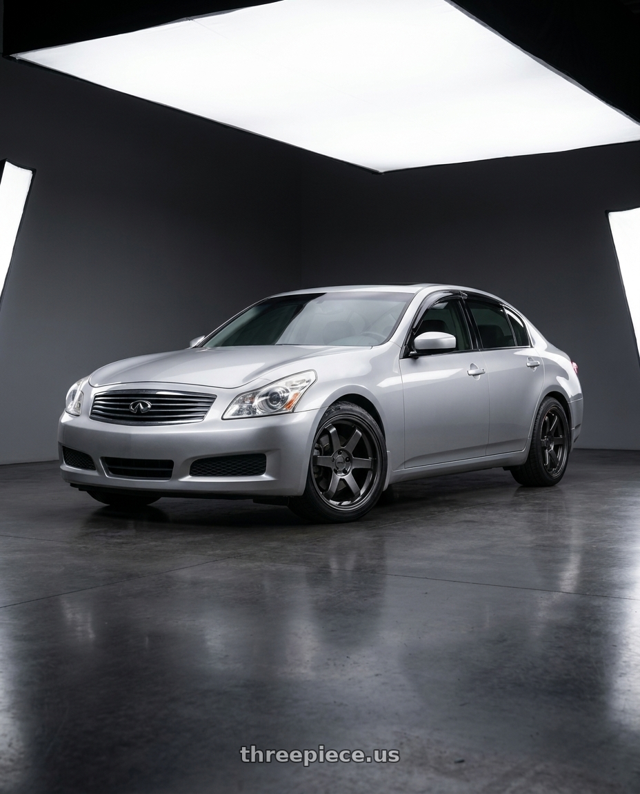 2008 Infiniti G35x with KATANA RACING KR08 5x114.3 18x8 +40 Glossy GunMetal wheels