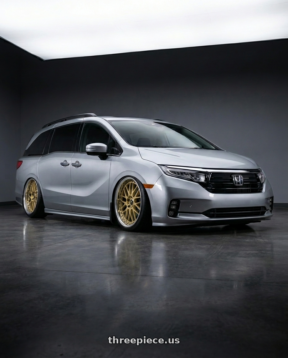 2024 honda odyssey with Work Vs-Xx 5x120 20x7.5+30 R Disk Gold wheels
