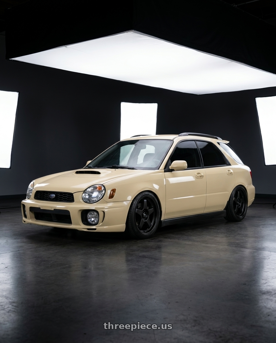 2002 Subaru wrx wagon with Vors SP1 5x100/5x114.3 17x8  +35 All Matte Black wheels