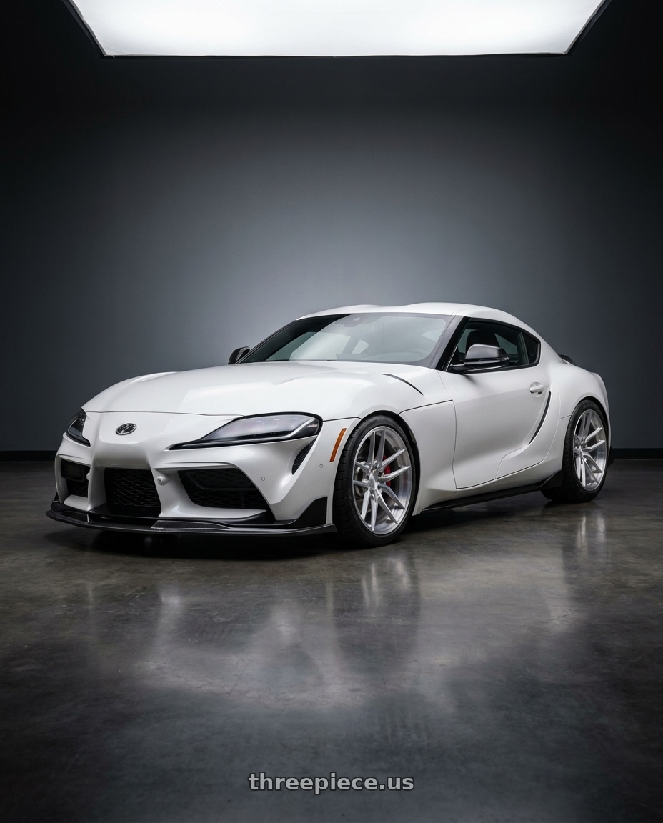 2022 Toyota GR Supra with MRR FS1 5x112 18x9.5  +25 Brushed Clear wheels