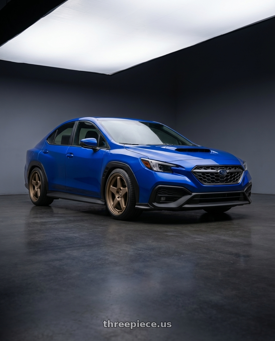 2024 Subaru WRX with Kansei K12B KNP 5x114.3 18x9 35 Bronze wheels