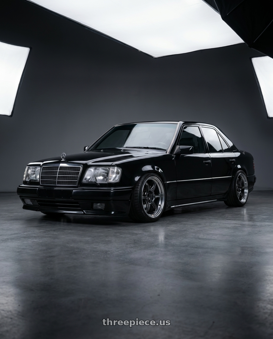 1995 Mercedes Benz W124 E60 with Advan Racing RG-D2 5x112 18x8.0 +48 MACHINING & BLACK GUNMETALLIC wheels