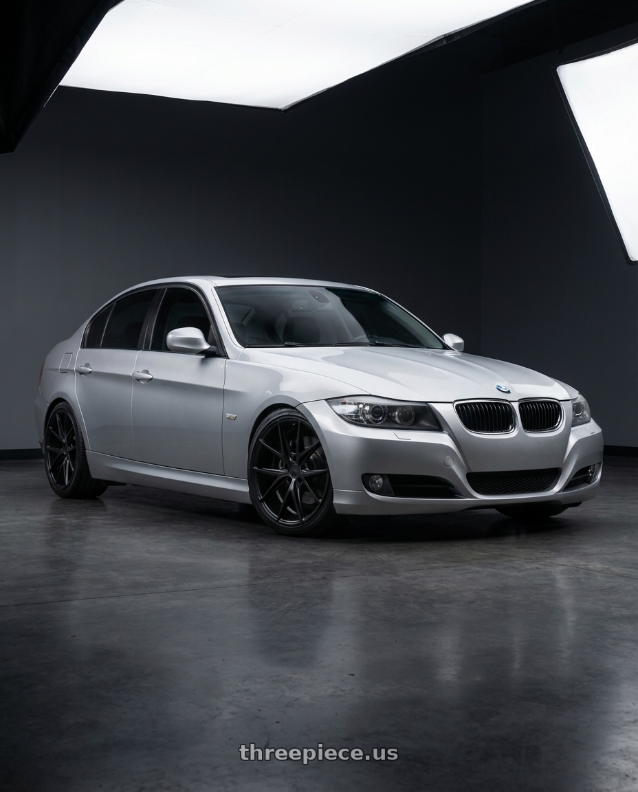 2012 BMW 3 Series E92 with Niche 1PC M117 MISANO 5X120 18X9.5 +40 MATTE BLACK wheels