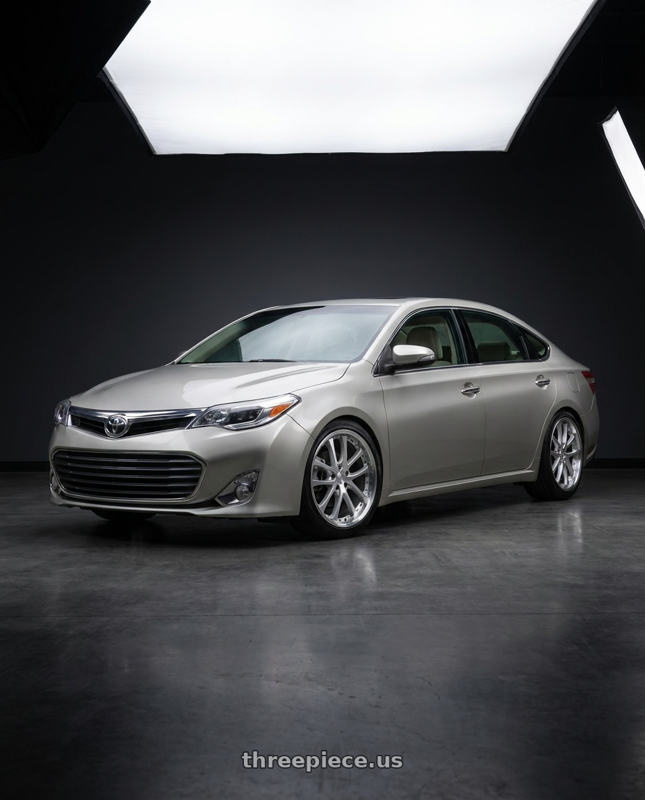 2013 toyota avalon with Vors AR5 5x114.3 19x8.5 +35 Silver Machine Face Lip Chrome Rivet wheels