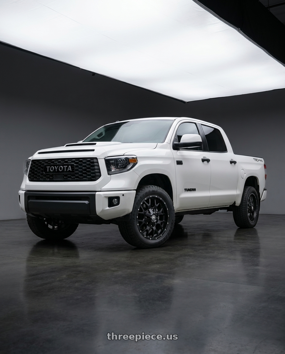 2021 Toyota Tundra 1794 Edition with Mayhem Warrior 8015 5x150/5x139.7 20x9+18 Matte Black wheels
