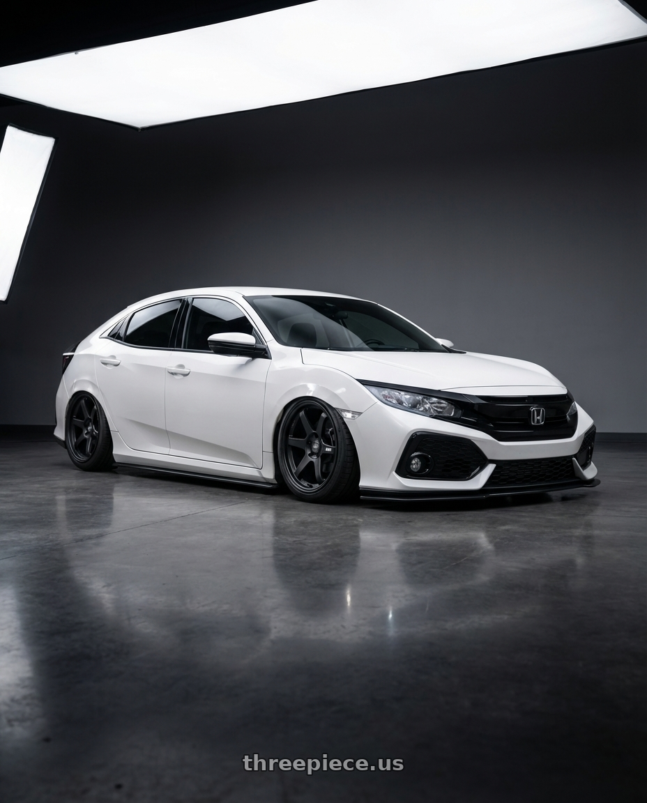 2019 Honda Civic with ESR Wheels APEX SERIES AP6 5x114.3 19x9.5 +22 Matte Black wheels