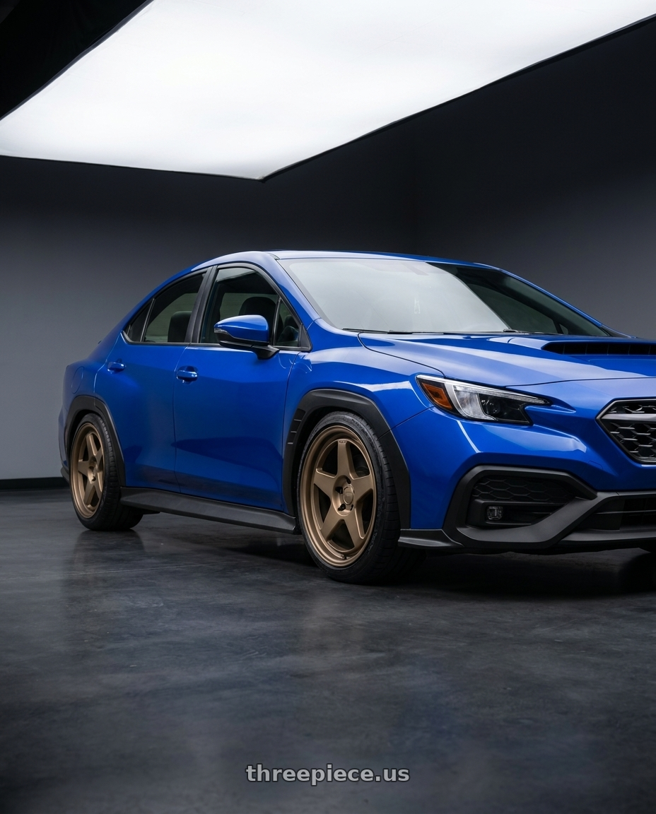 2025 subaru wrx with Kansei K12B KNP 5x114.3 18x9 35 Bronze wheels