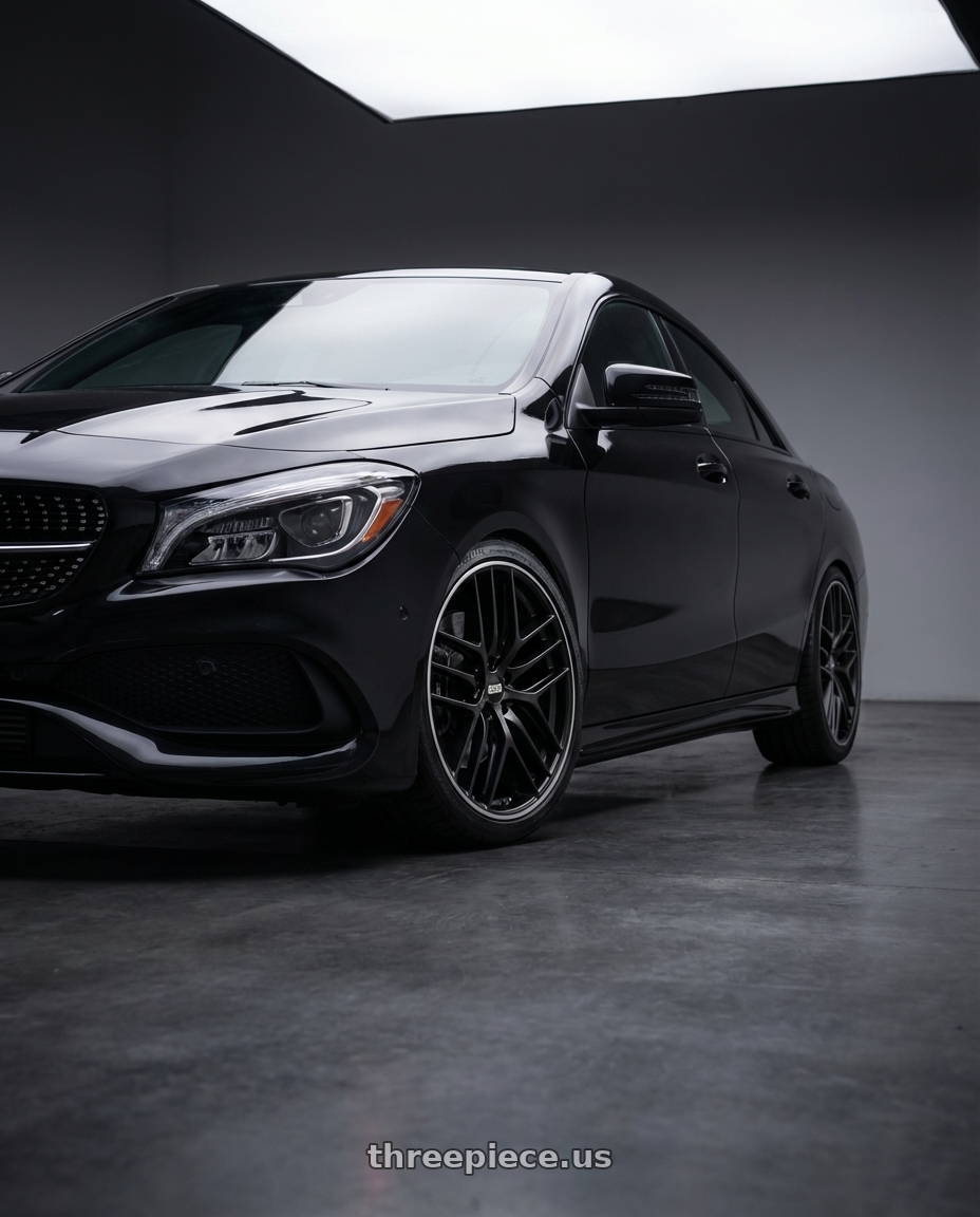 2018 Mercedes-Benz CLA C117 with BBS CC-R 5x112 19x8.0+27 Satin Black wheels