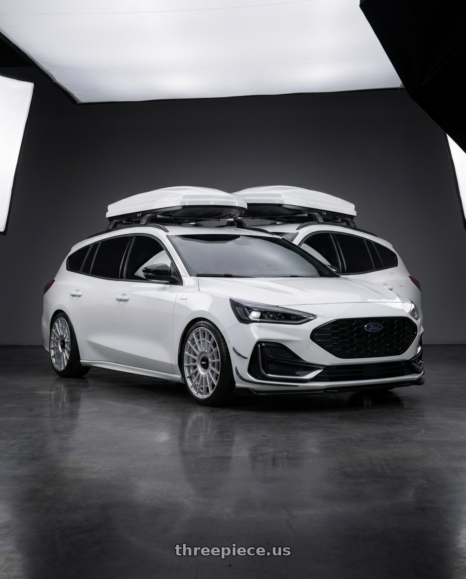 2023 ford focus wagon with Rotiform 1PC R143 LAS-R 5X112/5X114.3 19X8.5 +45 GLOSS SILVER wheels
