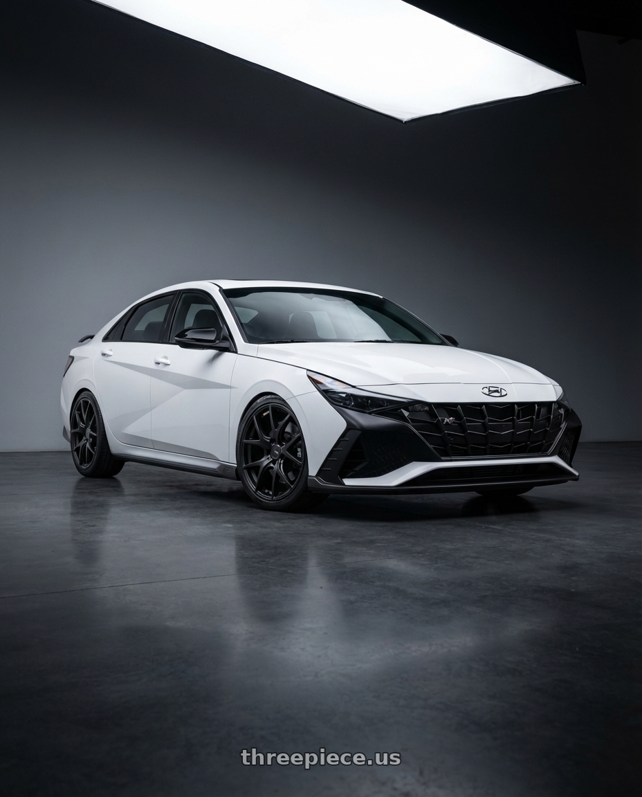 2024 Hyundai Elantra N with Ssr Gtv03 5x114.3 19x8.5+38  FLAT BLACK wheels