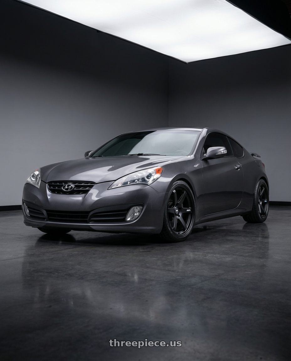 2014 Hyundai Genesis Coupe with ESR Wheels APEX SERIES APX6 5x114.3 19x11 +36 Matte Black wheels