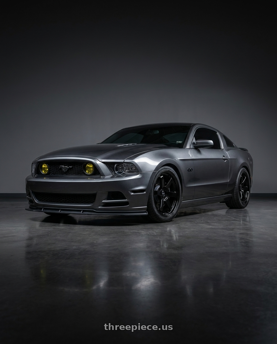 2014 ford Mustang gt with ESR Wheels SR SERIES SR07 5x114.3 19x9.5 +35 Gloss Black wheels