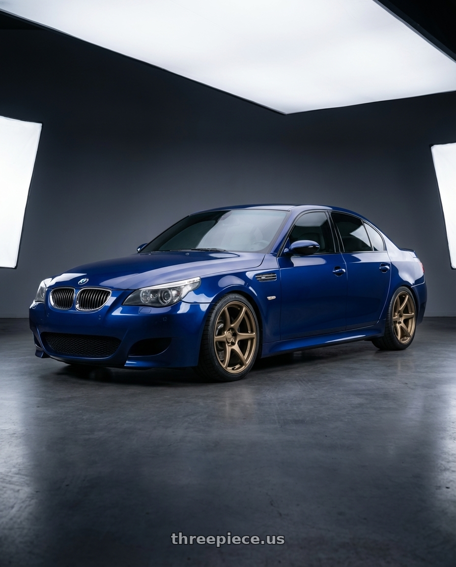 2010 BMW M5 E60 with Kansei K11B Tandem 5X120 19x9.5 22 Bronze wheels
