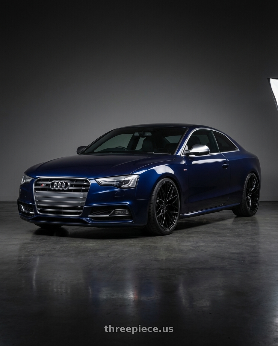 2014 Audi S5 B8 with Avant Garde Wheels M520R 5X112 19x8.5 +35 Gloss Black wheels