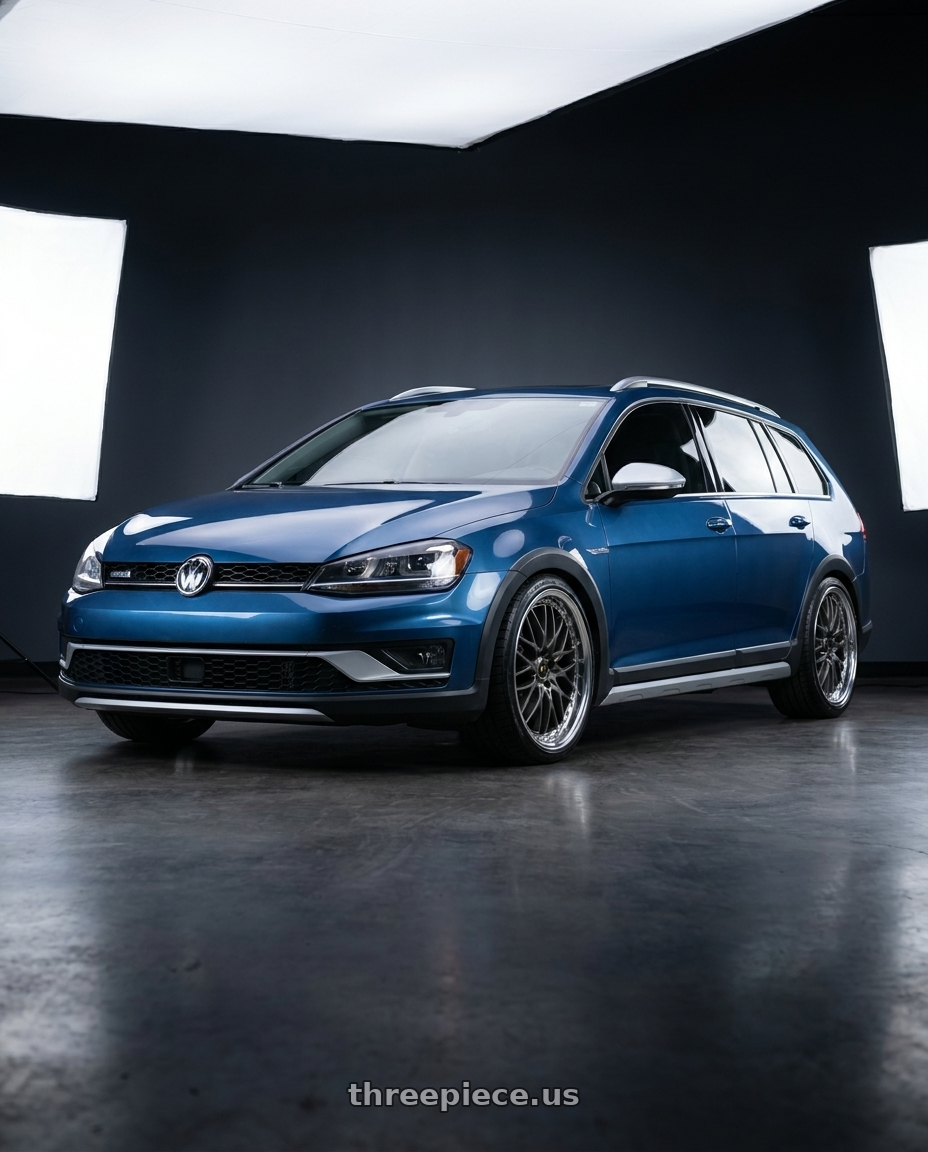 2017 Volkswagen Golf Alltrack SEL with Work Vs-Xv 5x112 19x8.5+35 L Disk Matte Dark Gunmetal wheels