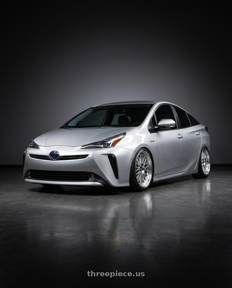 2019 Toyota Prius 4X1 with BBS LM 5x114.3 18x10.0+20 Diamond Silver wheels