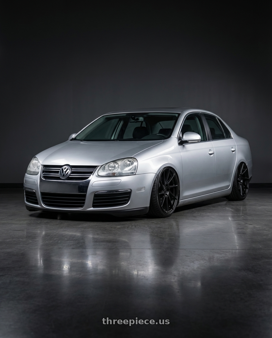 2009 Volkswagen Jetta GLI MK5 with Aodhan AH09 5x112 18x9.5 +35 Matte Black wheels