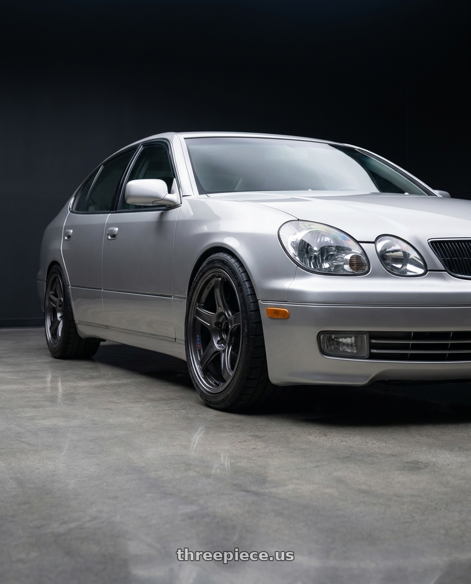 2001 lexus gs300 with Ssr Gtx03 5x114.3 18x9.5+22  BLACK GRAPHITE wheels