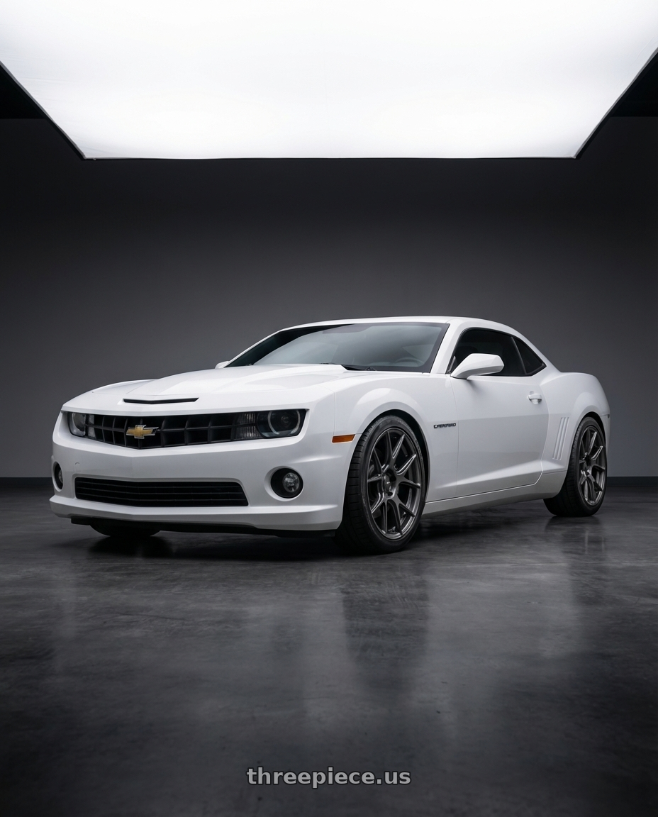 2014 Chevrolet Camaro 5th Gen with Konig Ampliform 5x120 20x8.5+45 Dark Metallic Graphite wheels