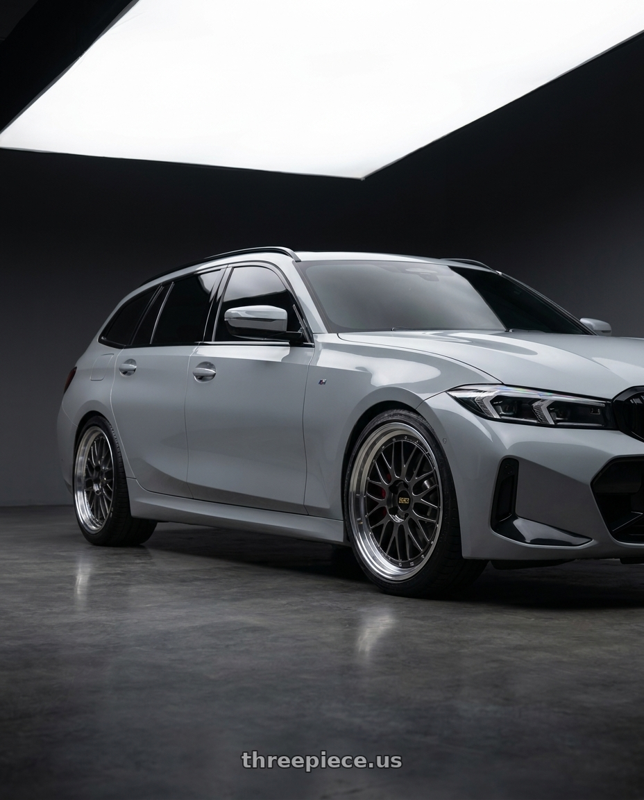 2025 Bmw G21 Brooklyn Grey with BBS LM 5x112 19x9.5+32 Diamond Black wheels