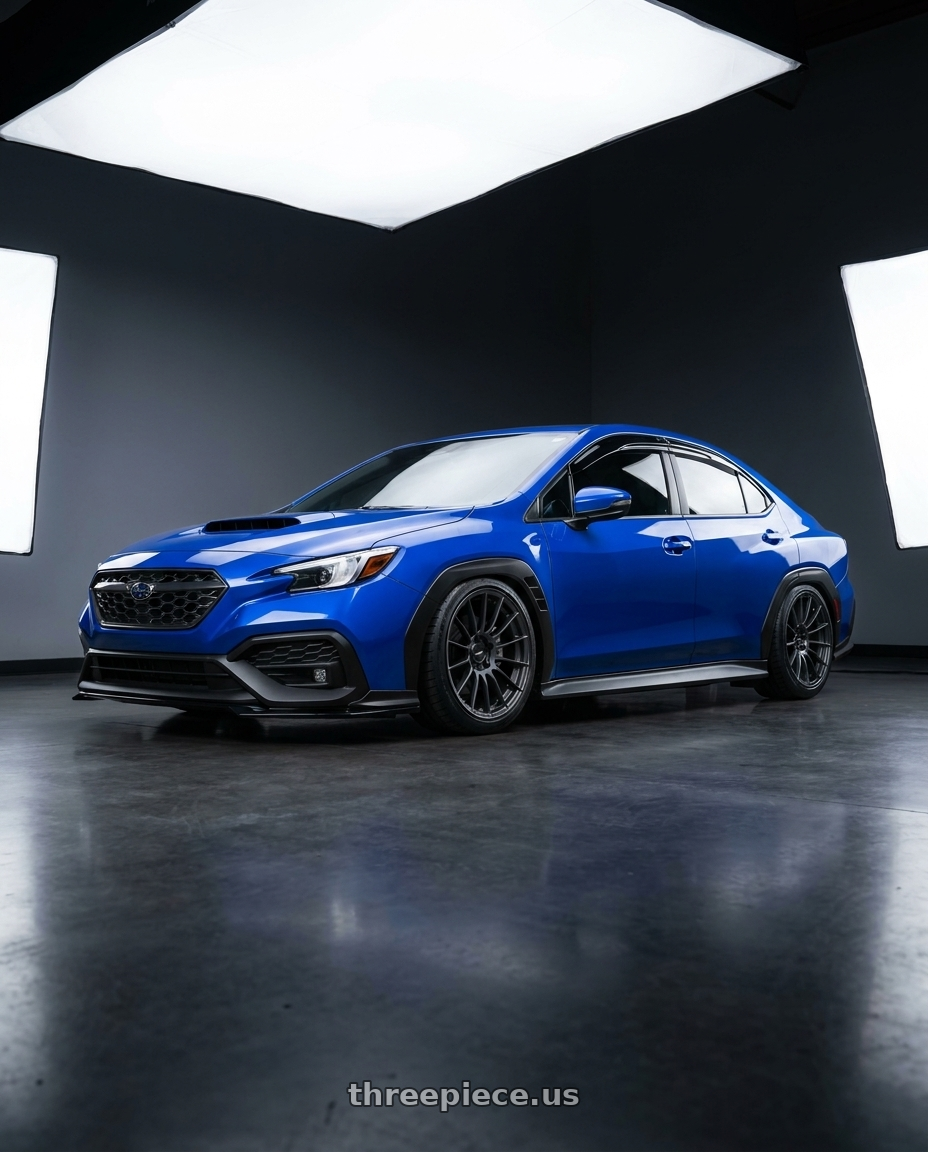 2023 subaru wrx with Enkei RS05-RR 5x114.3 18x9.5+35 Matte Gunmetal wheels