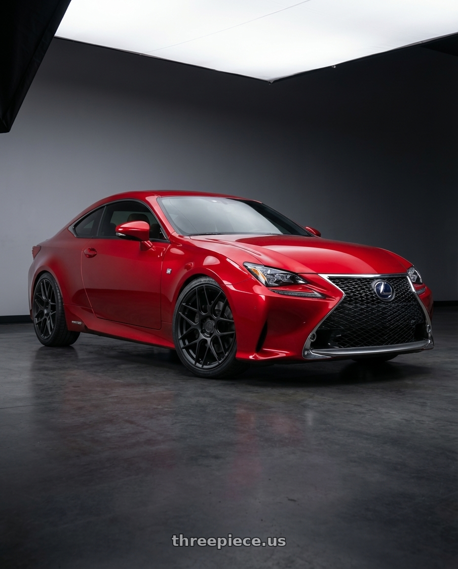 2018 Lexus RC F with Aodhan AFF2 5x114.3 19x8.5+35 Matte Black wheels