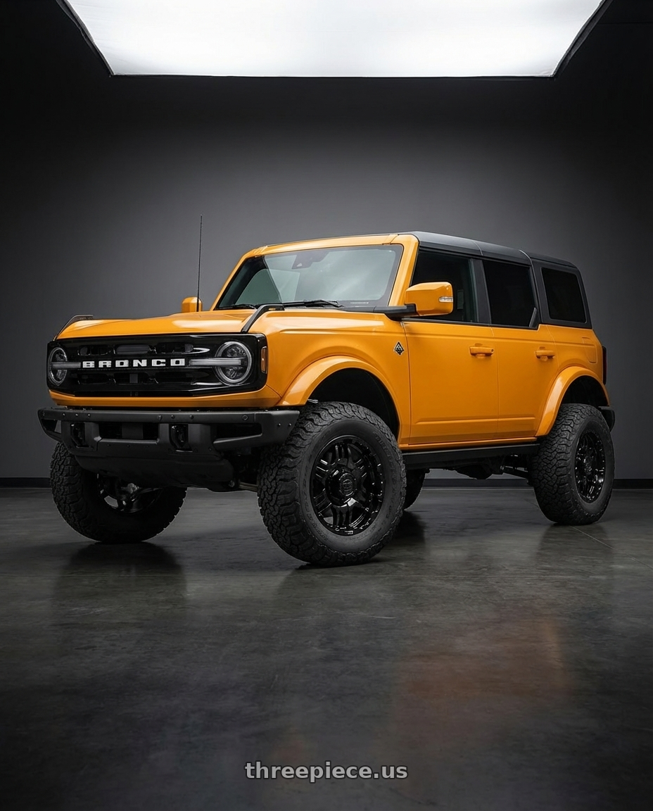 2024 Ford Bronco with Gear Off Road 713B 6x139.7 20x9 +10 Gloss Black wheels