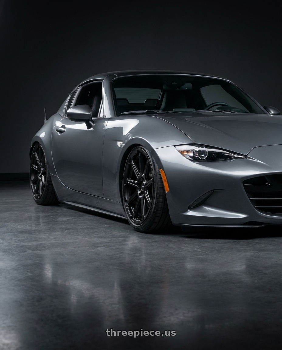 2021 Mazda mx 5 gt gray with Enkei Adventurer 5x100 18x8+35 Matte Black wheels