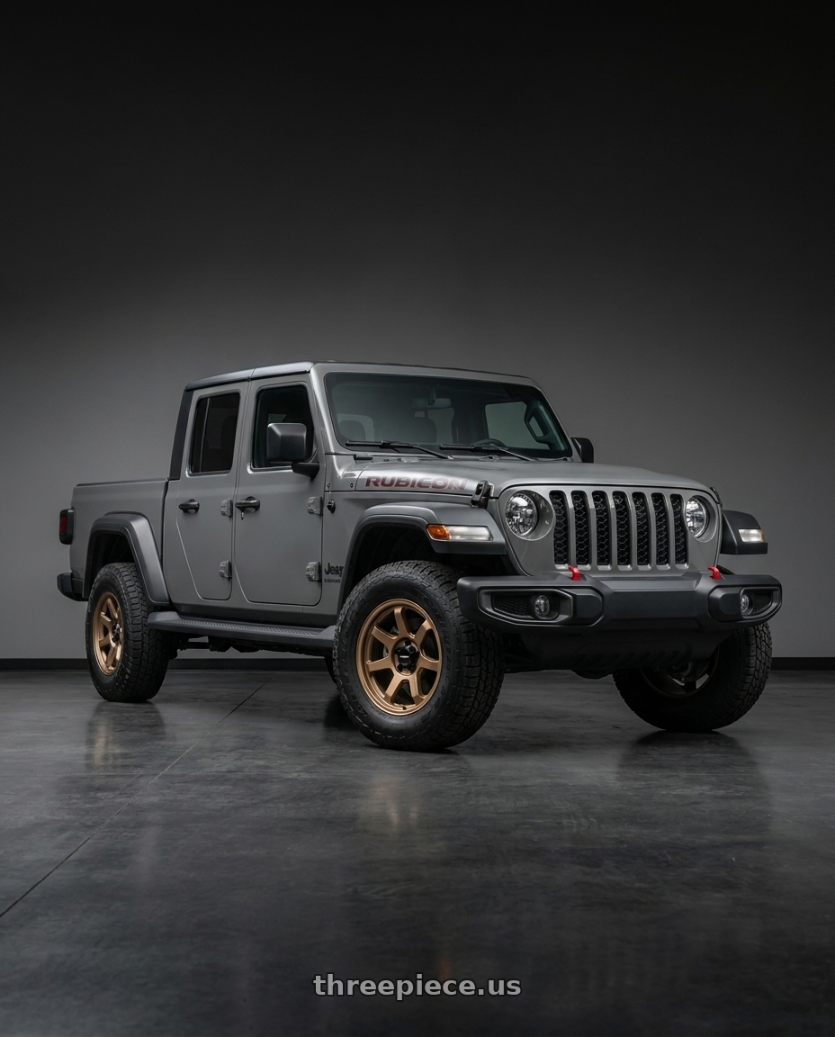 2021 Jeep Gladiator Sport with Vision Off-Road 351 Flow 5x127 17x8+30 Bronze wheels