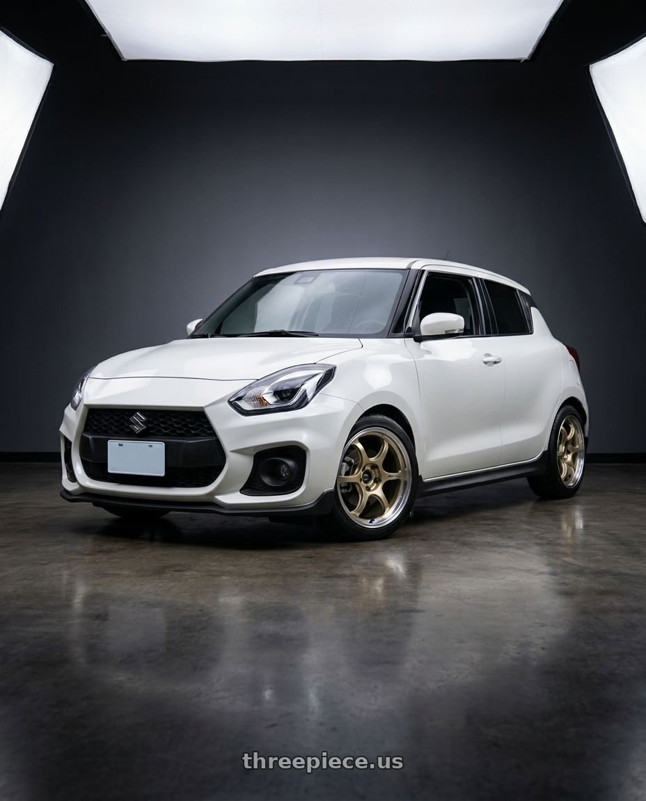 2019 Suzuki Swift sport with Advan Racing RG-D2 5x114.3 17x7.5 +48 MACHINING & CHAMPAGNE GOLD wheels
