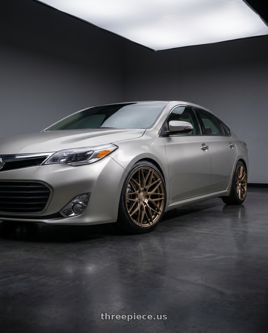 2013 toyota avalon with F1R F103 5x114.3 18x8.5 +38 Brushed Bronze wheels
