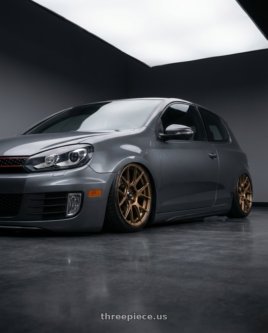 2013 Volkswagen GTI MK6 with Konig Ampliform 5x112 18x8.5+43 Gloss Bronze wheels